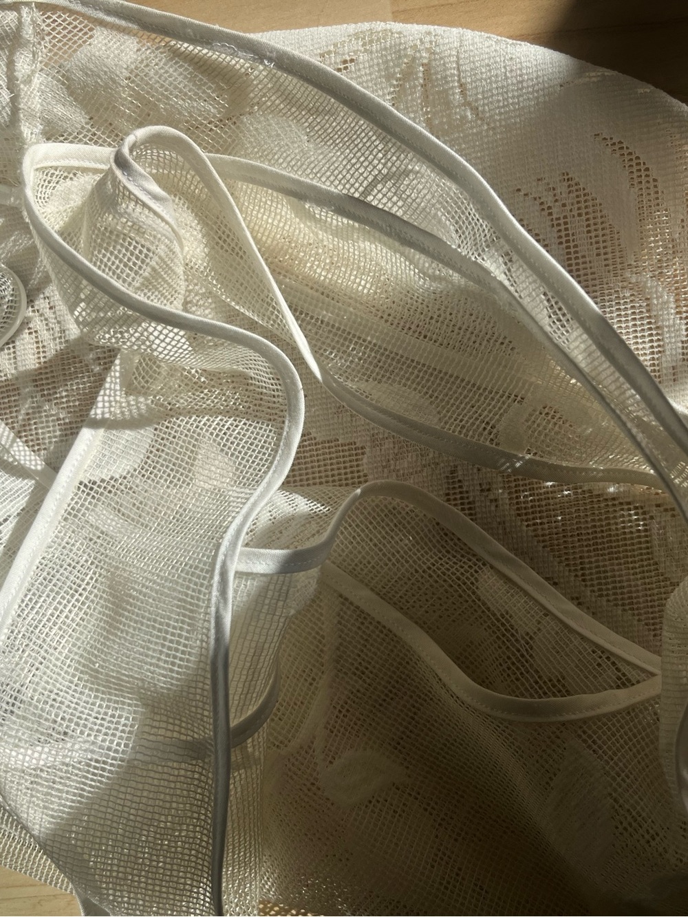 Handmade Sheer White Vintage Lace Shoulder Bag - Picture 9 of 9